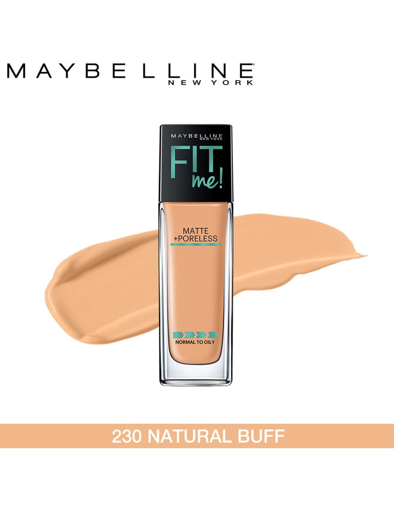 Maybelline New York Fit Me Matte Poreless Liquid Foundation-230 Natural Buff 30 ml - happylifeatborn